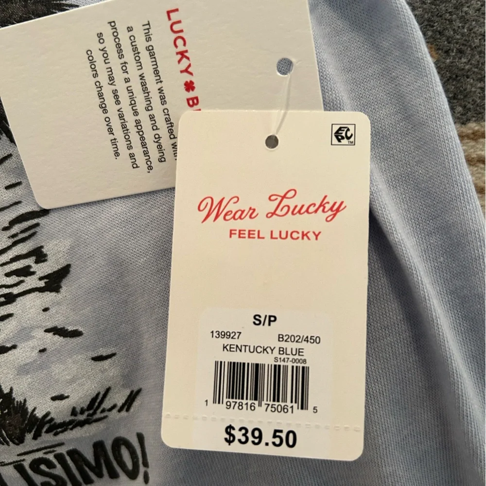 Lucky Brand Sardinia Graphic Tee in Light Blue - Picture 8 of 10
